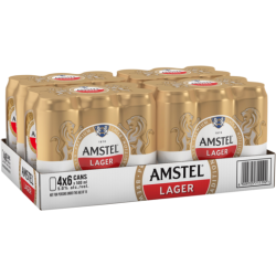 Amstel Lager Cans 500ml (24)