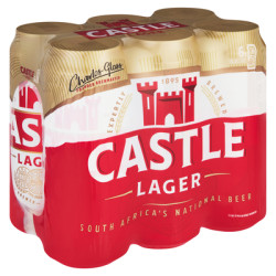 Castle Lager 500ml Cans (6)